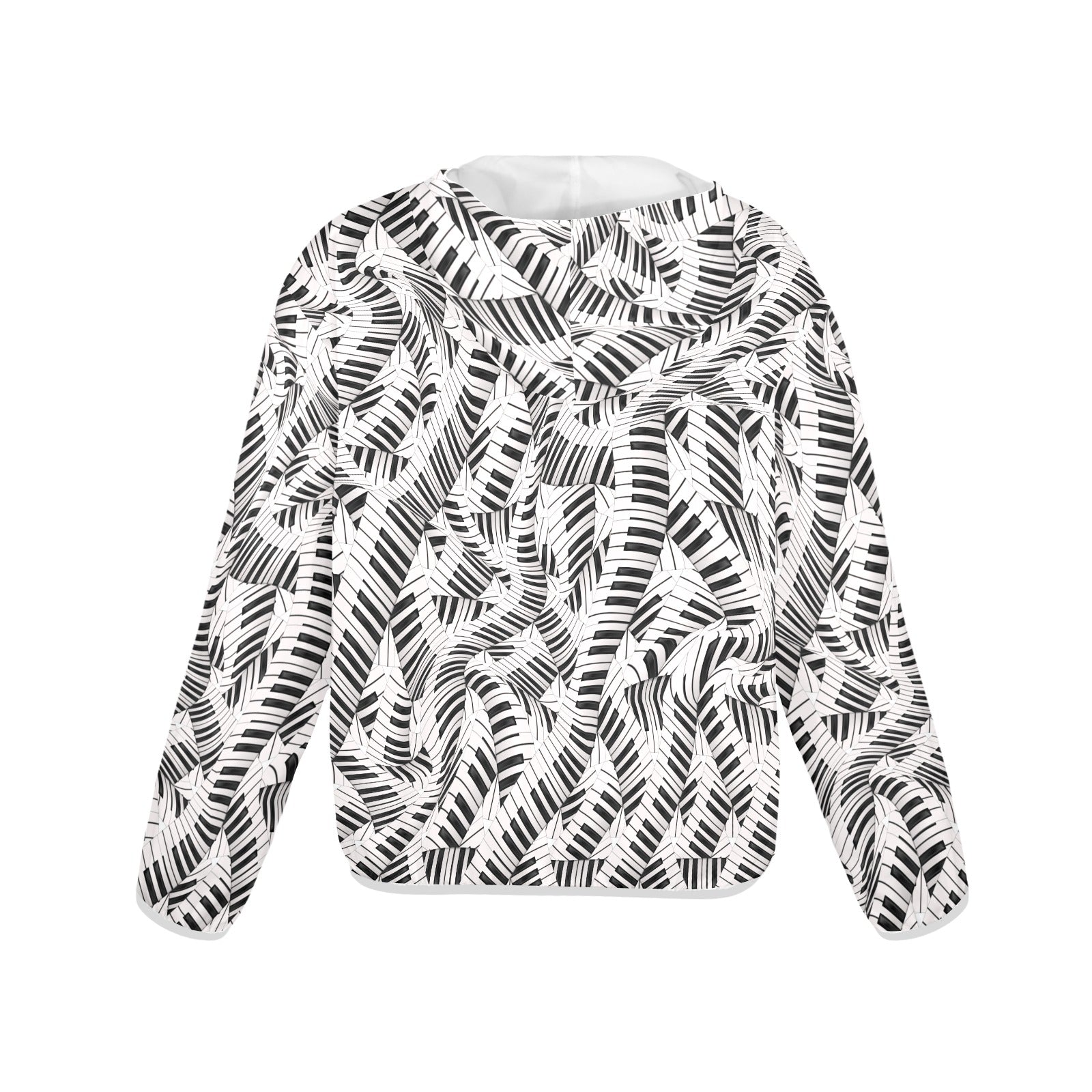 Curvy Piano Keys Women's Windbreaker