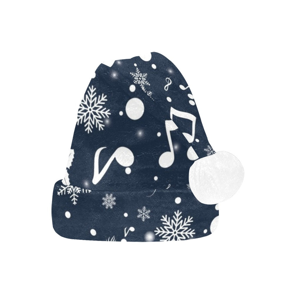 Blue Music Christmas Santa Hat