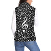 Music Treble Clef Women's Padded Vest