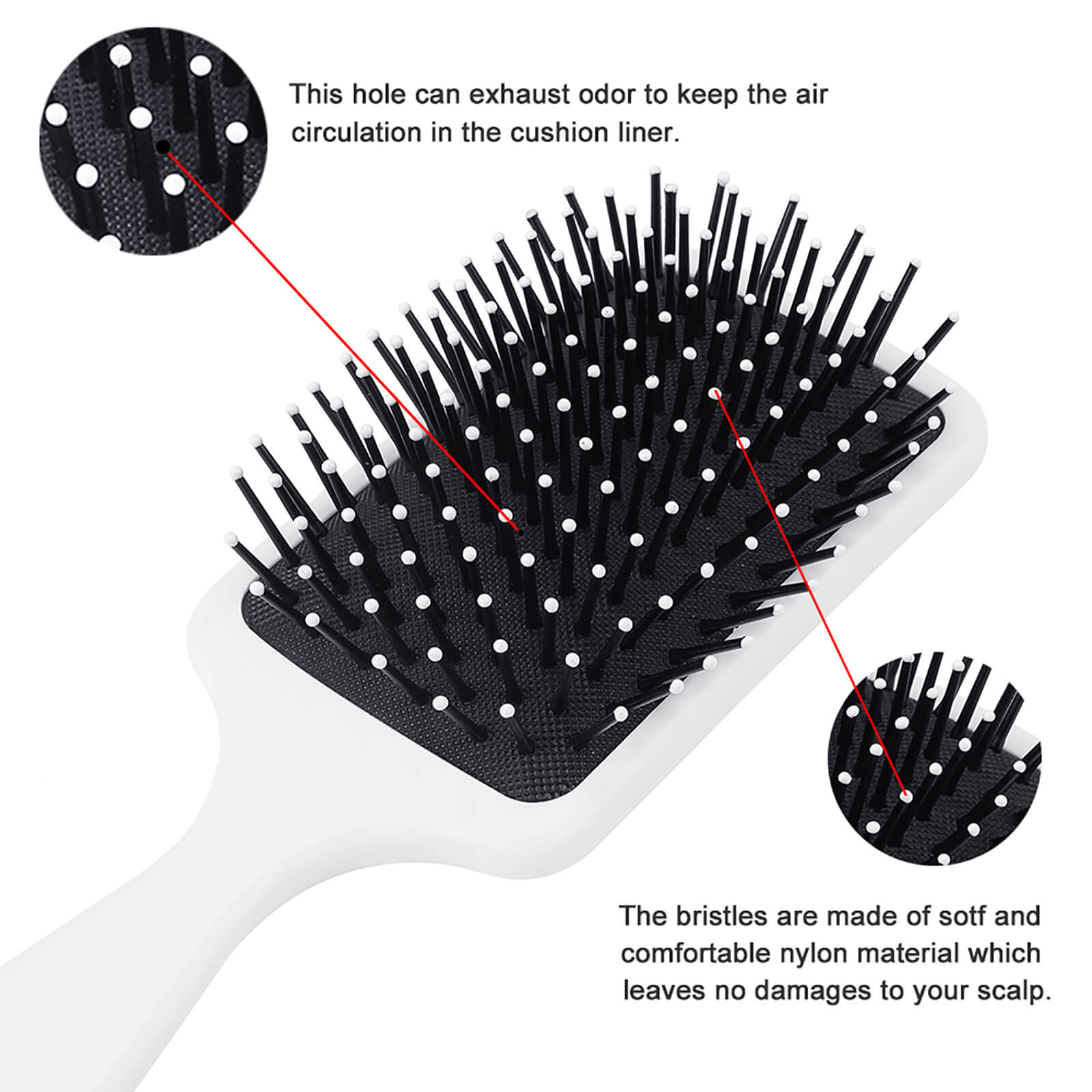 Music Print Air Cushion Comb