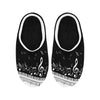 Music & Piano Men's Non-Slip Cotton Slippers