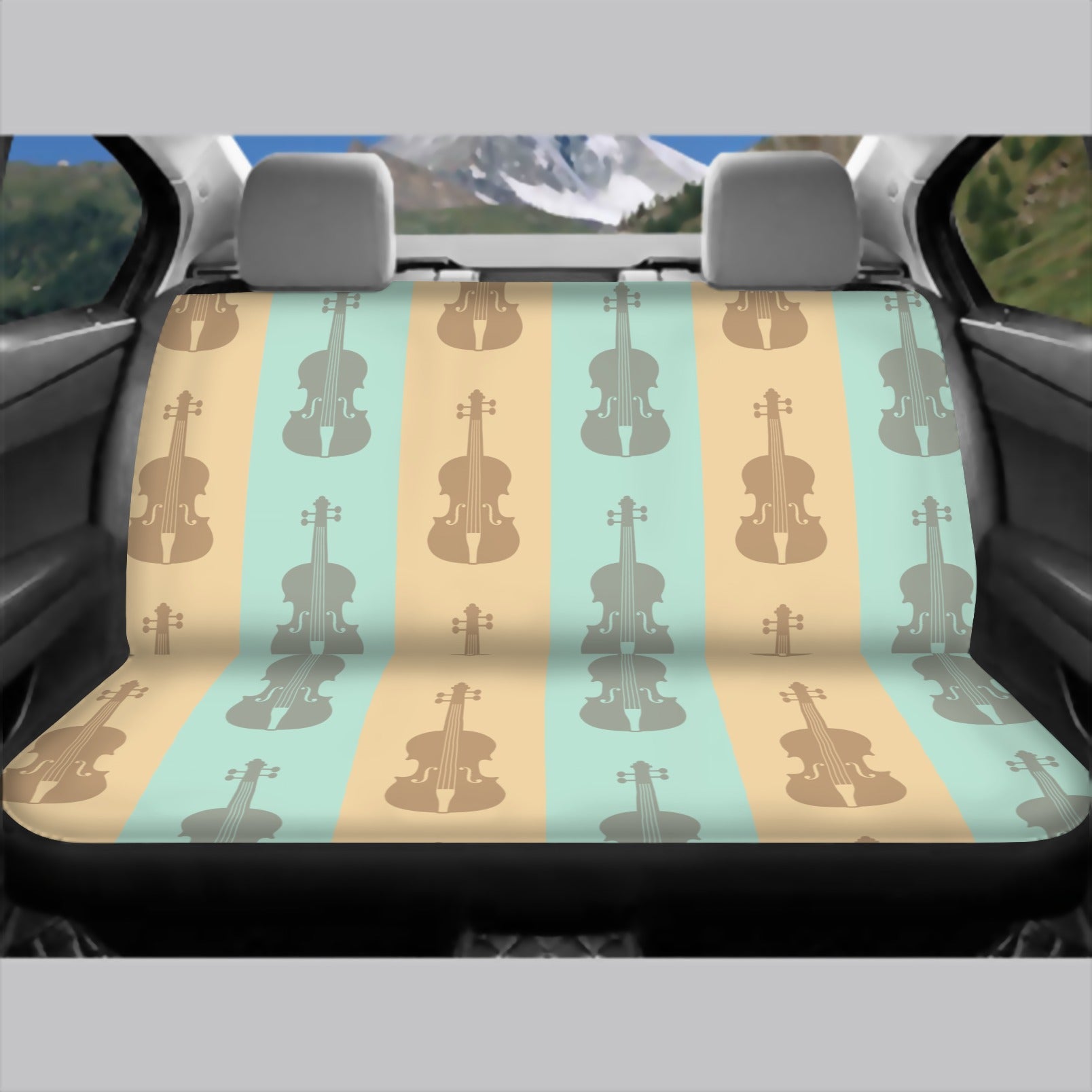 Colorful Violin Car Seat Cover (Full Set)