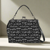 Music Notes Kisslock Two-Way Handbag