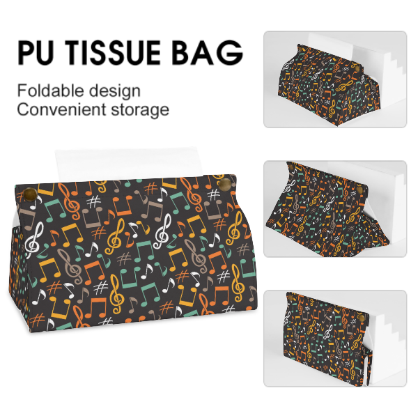 Music Notes Tissue Box Cover