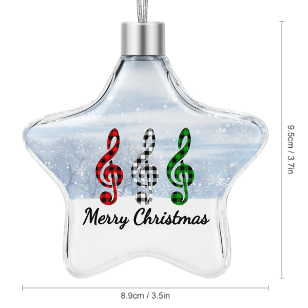 Treble Clef Christmas Hanging Star