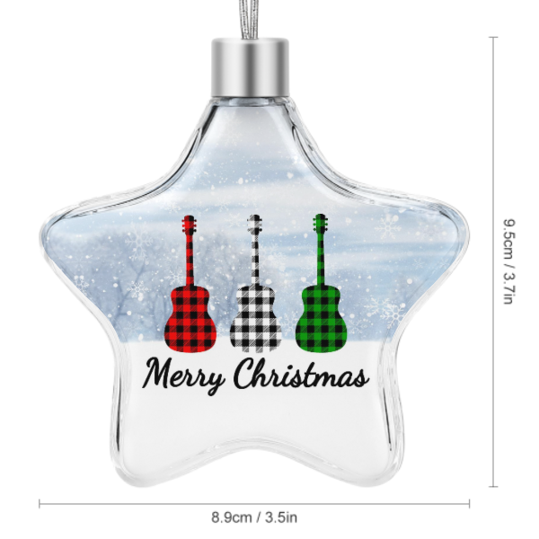 Guitar Christmas Hanging Star