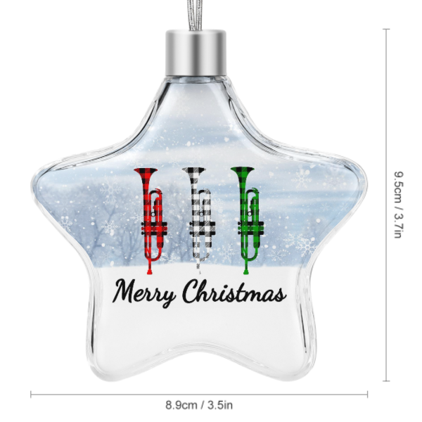 Trumpet Christmas Hanging Star