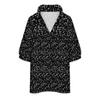 Music Pattern Casual Ruffle Collar Blouse
