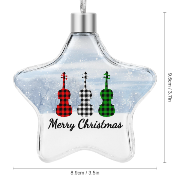 Violin Christmas Hanging Star