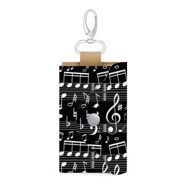 Music Scores Leather Key Bag