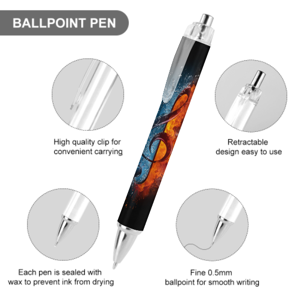 Treble Clef Fire & Water Ball Pen