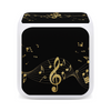 Music Notes Black Print Color Changing Alarm Clock