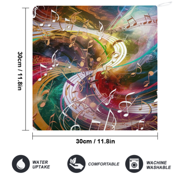 Artistic Music Hand Towel