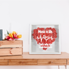 Music Is Life Heartbeats Flower Shadow Box Decor