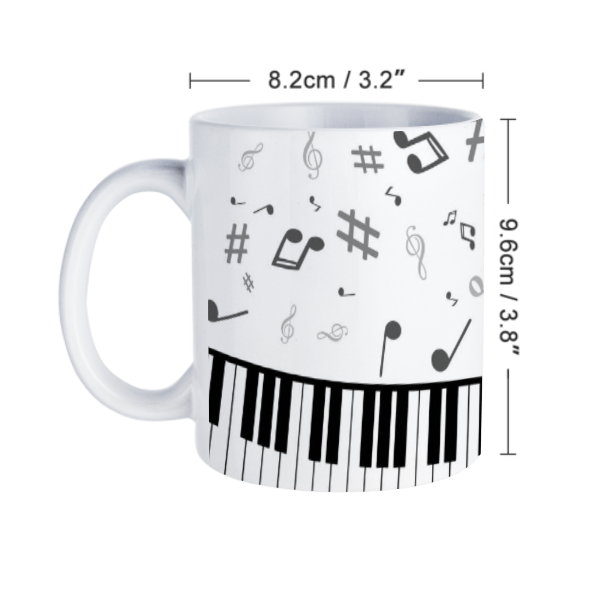 Music & Piano Keys White Mug