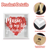 Music Is My Life Flower Shadow Box Decor