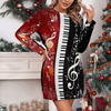 Red & Black Christmas Sweater Dress