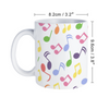Colorful Music Notes White Mug