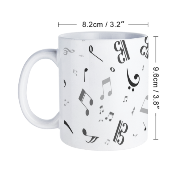 Music Pattern White Mug