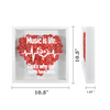 Music Is Life Heartbeats Flower Shadow Box Decor