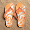 Orange Music Flip Flops (Unisex)