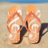 Orange Music Flip Flops (Unisex)