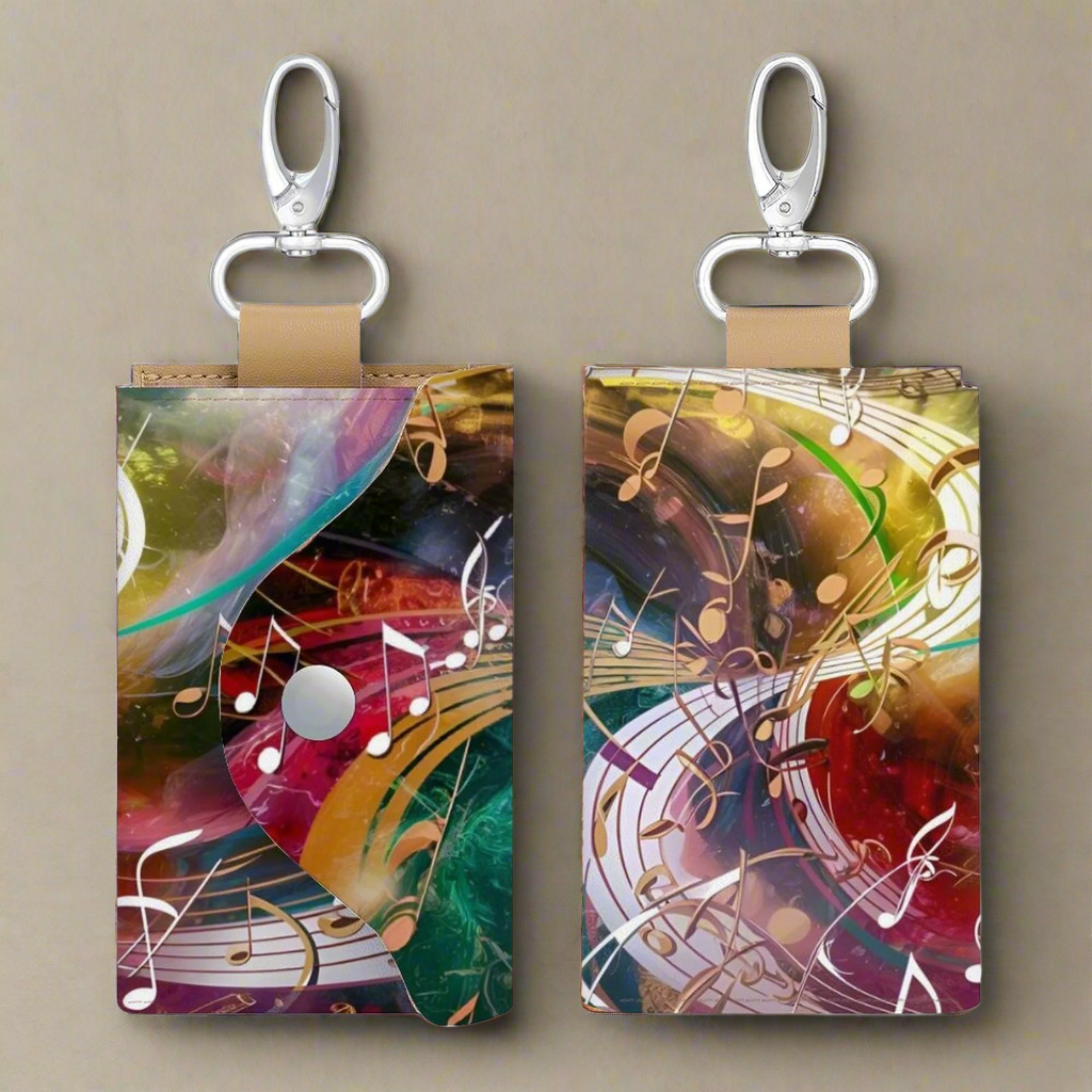 Artistic Music Leather Key Bag