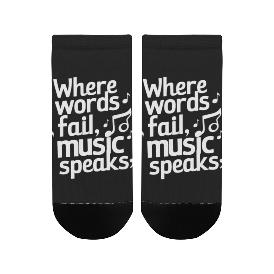 Music Speaks Men's Ankle Socks