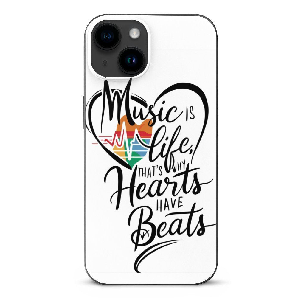 Music is Life Quote White iPhone Phone Case