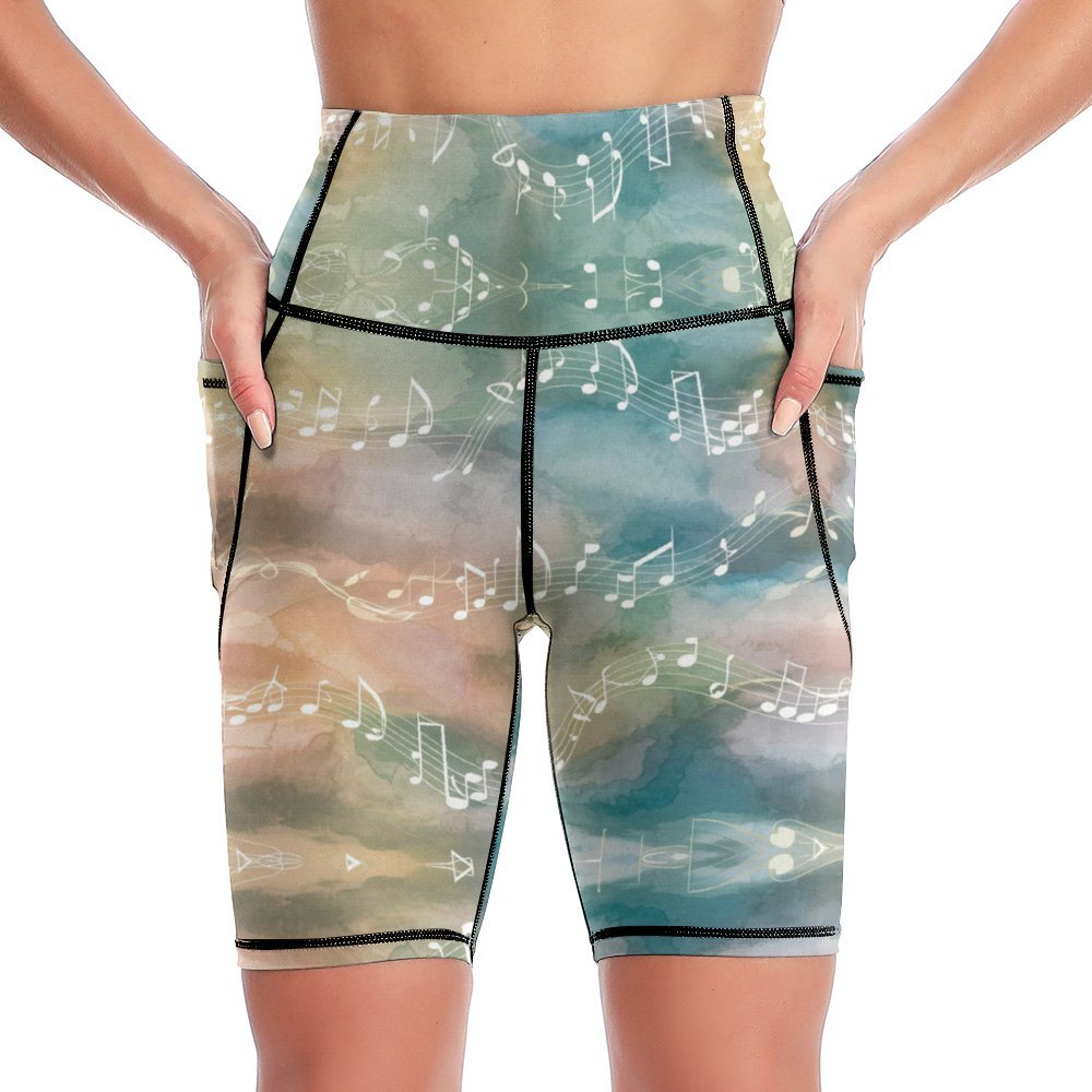 Dreamy Music Pocket Yoga Shorts