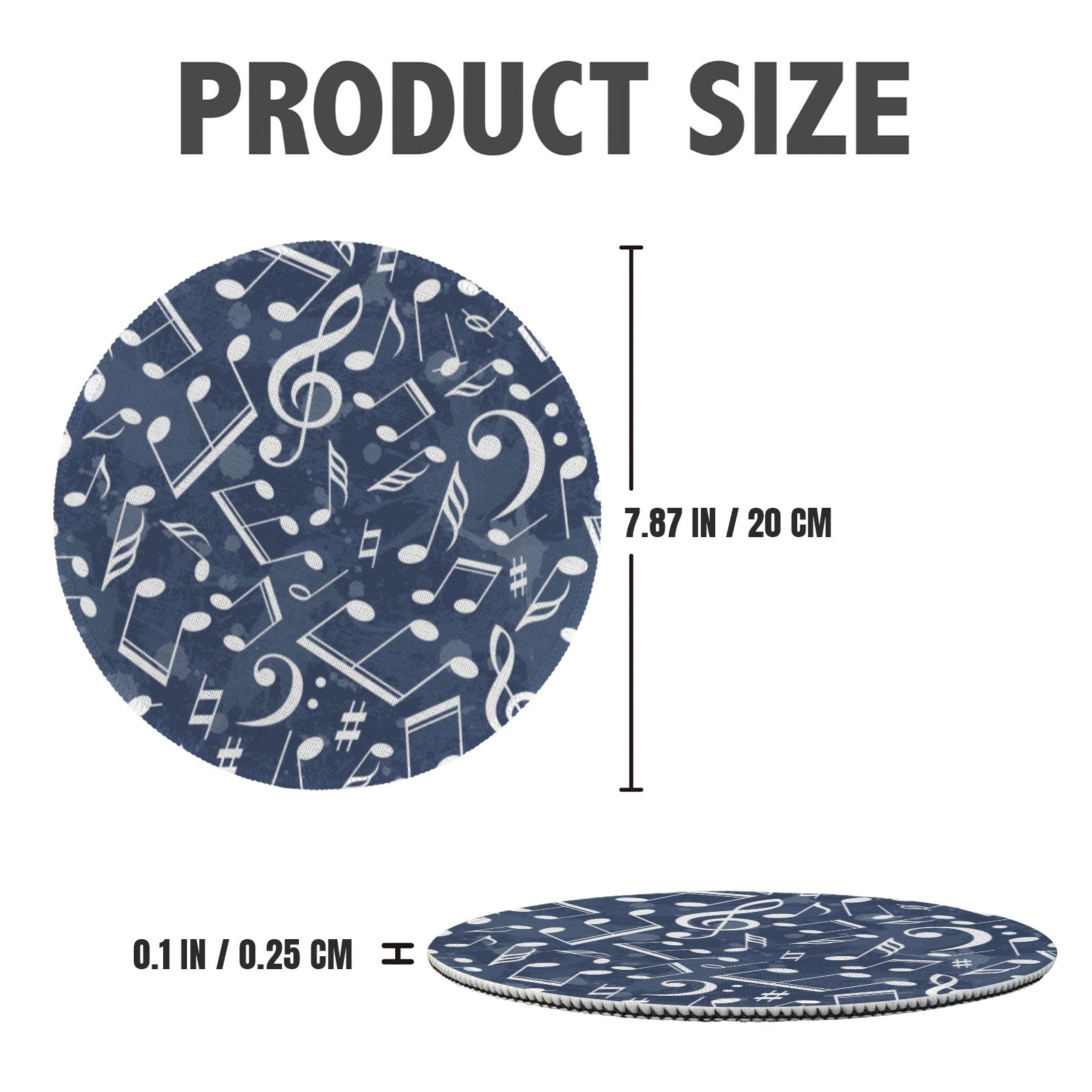 [USA Only] Music Blue Round Placemat