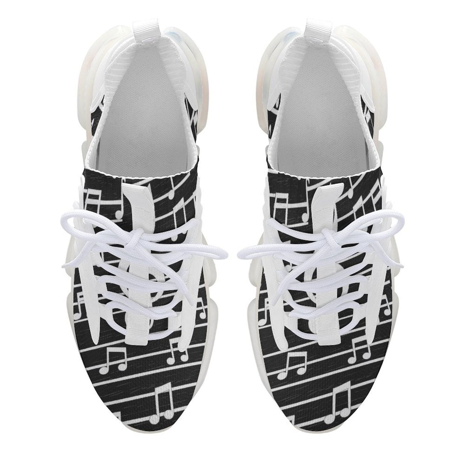Music Classic Black Men's Mesh Sneakers