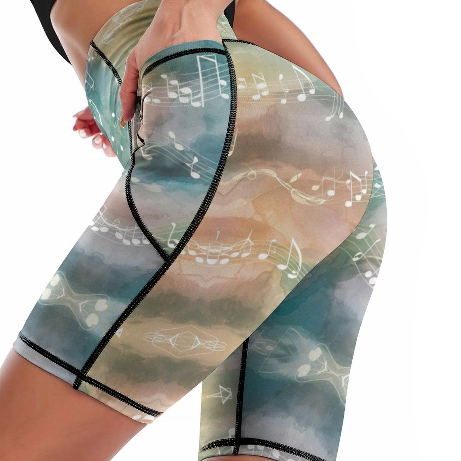 Dreamy Music Pocket Yoga Shorts