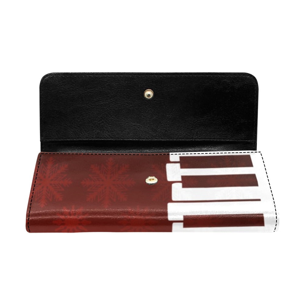 Red Piano Women's Trifold Wallet