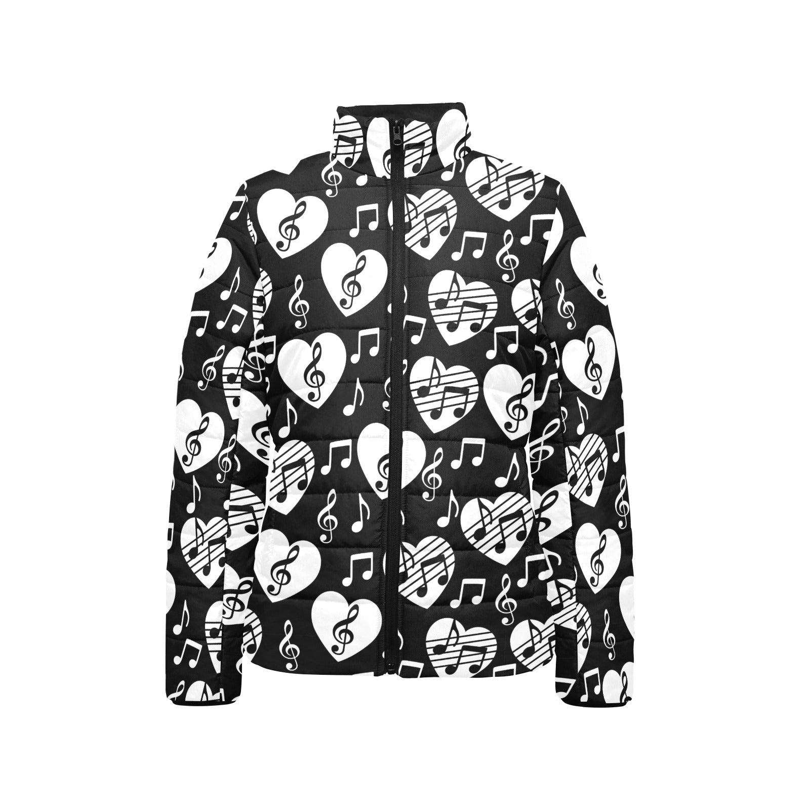 Music Heart Women's Padded Bomber Jacket
