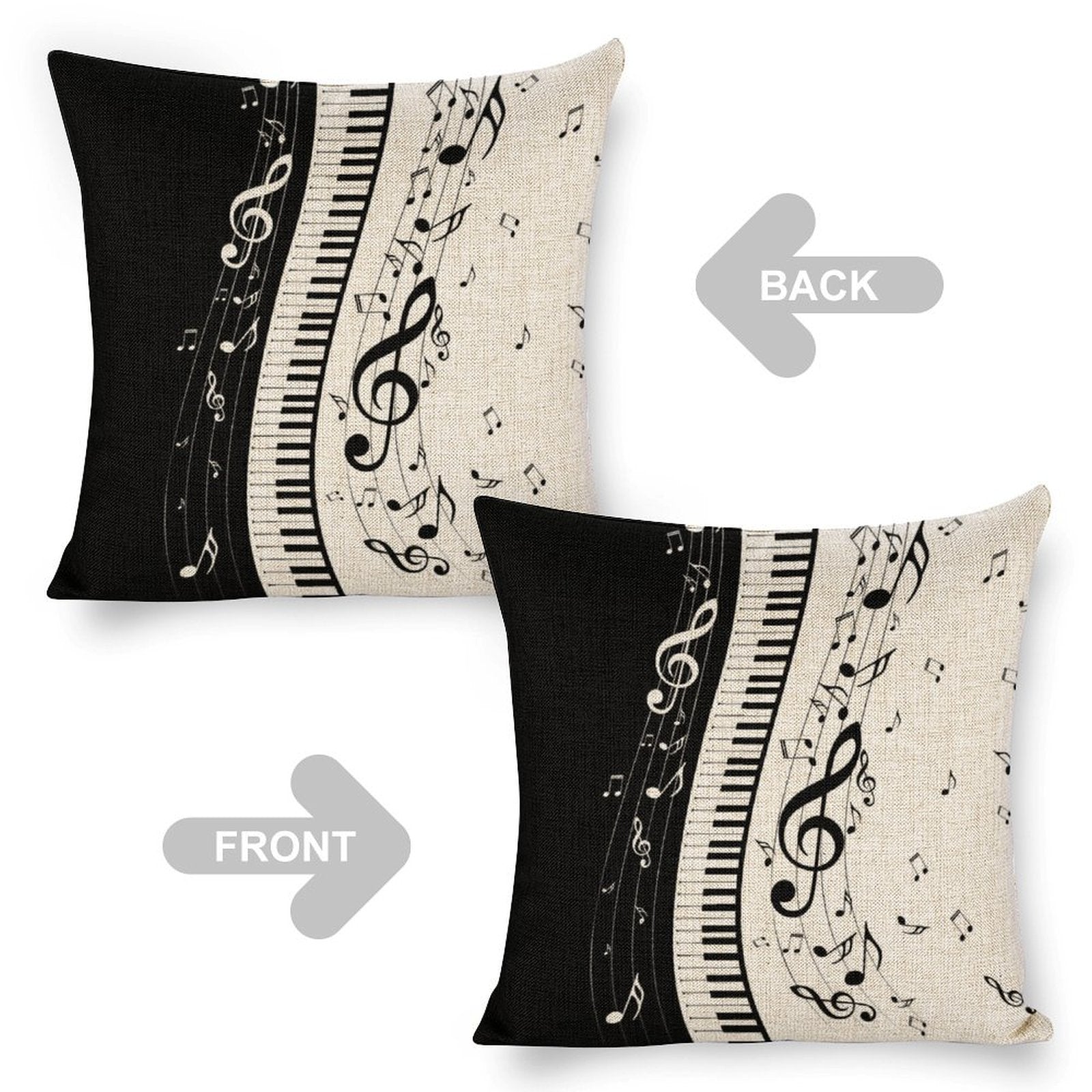 Piano Player Linen Pillowcase (Set of 4)