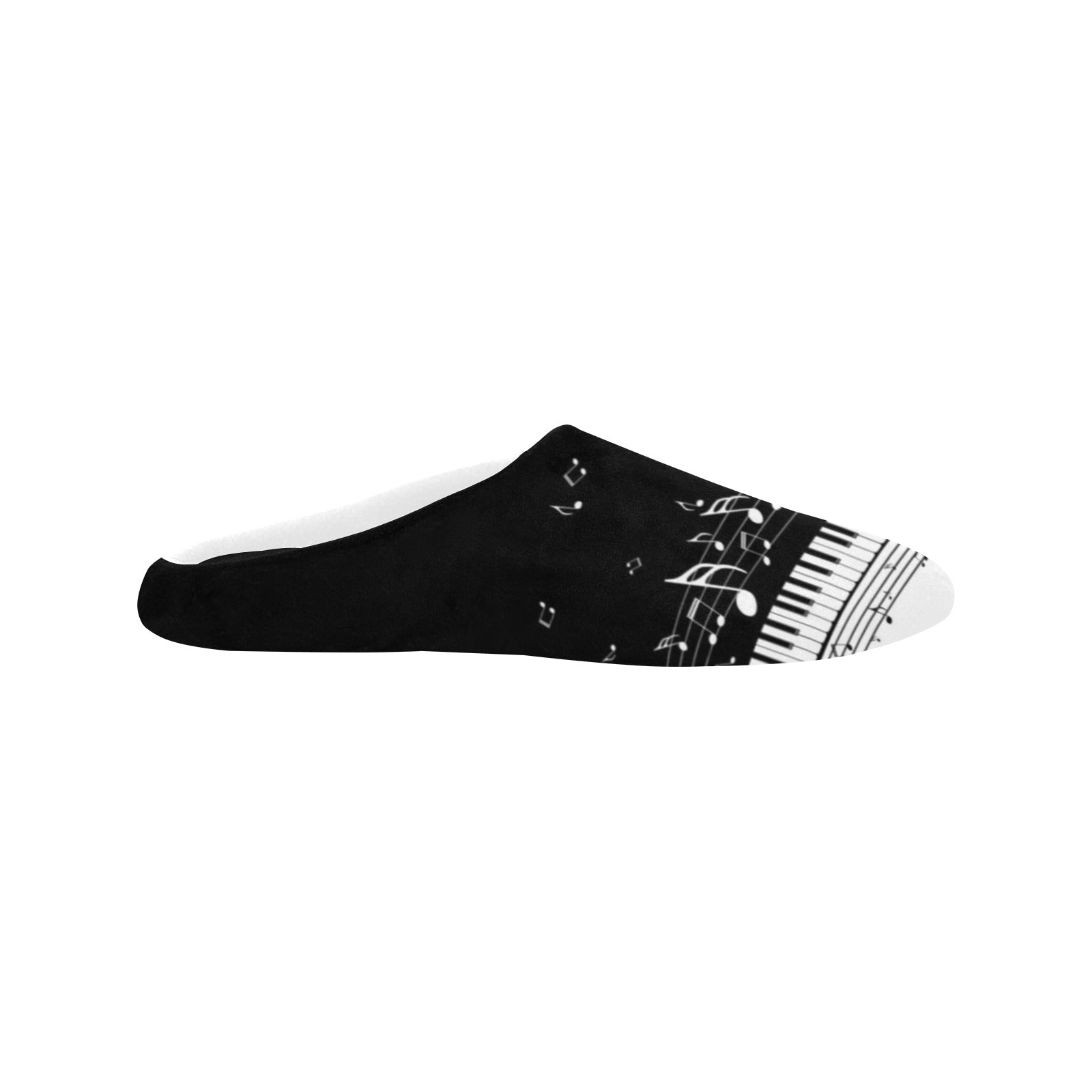 Music & Piano Men's Non-Slip Cotton Slippers