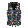 Men's Vibrant Music Print Suit Vest