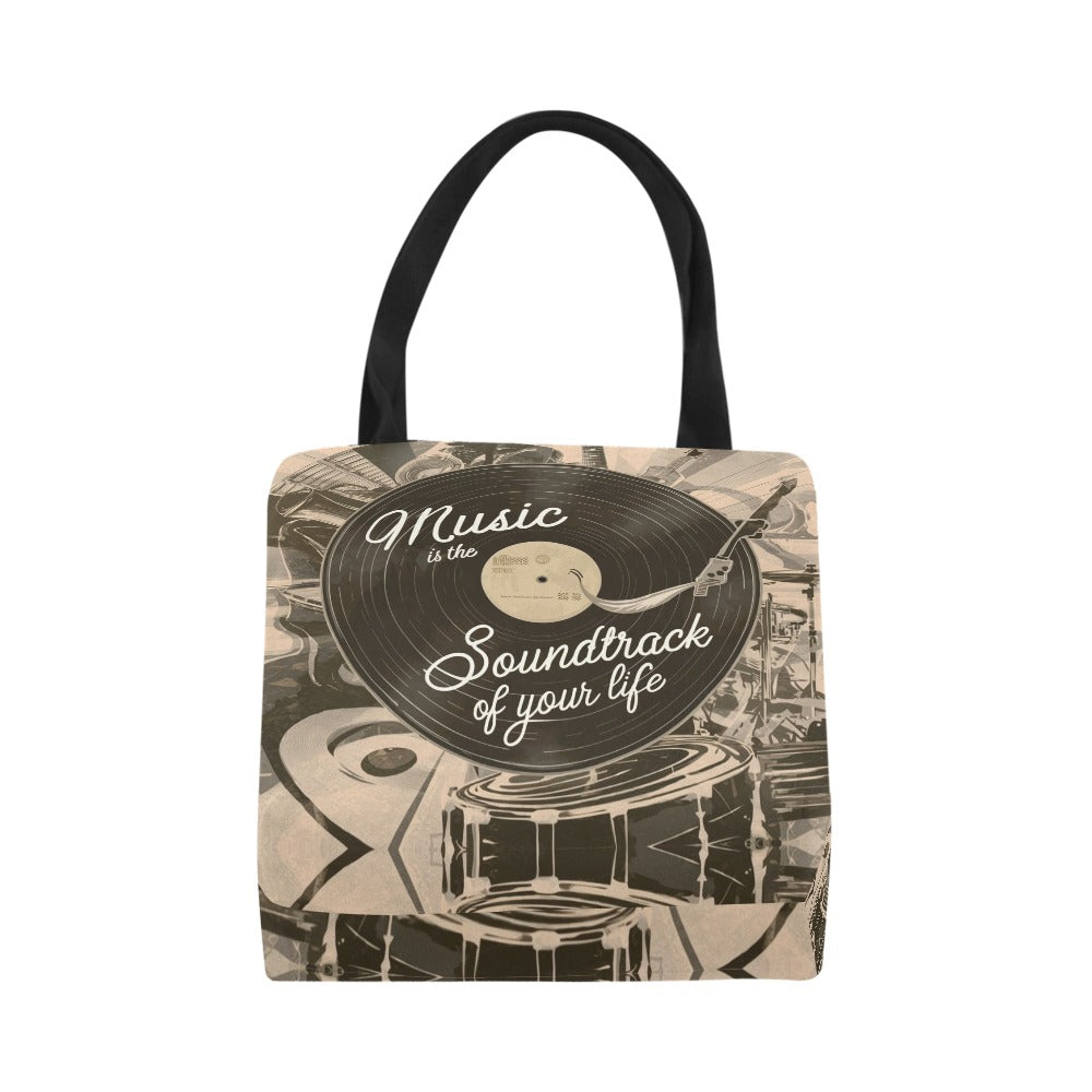 Vintage Music Soundtrack Canvas Tote Bag