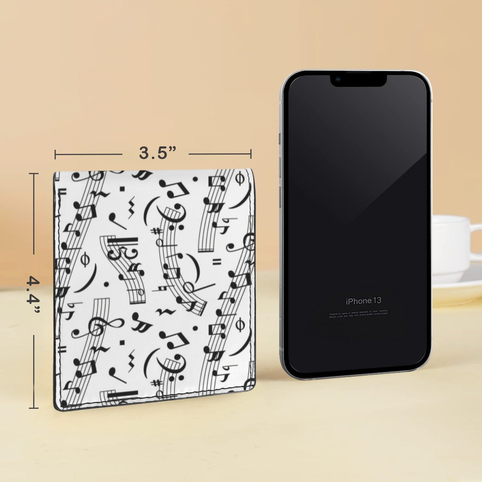 Music White Men's Bifold Wallet