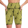 Yellow Music Pocket Yoga Shorts