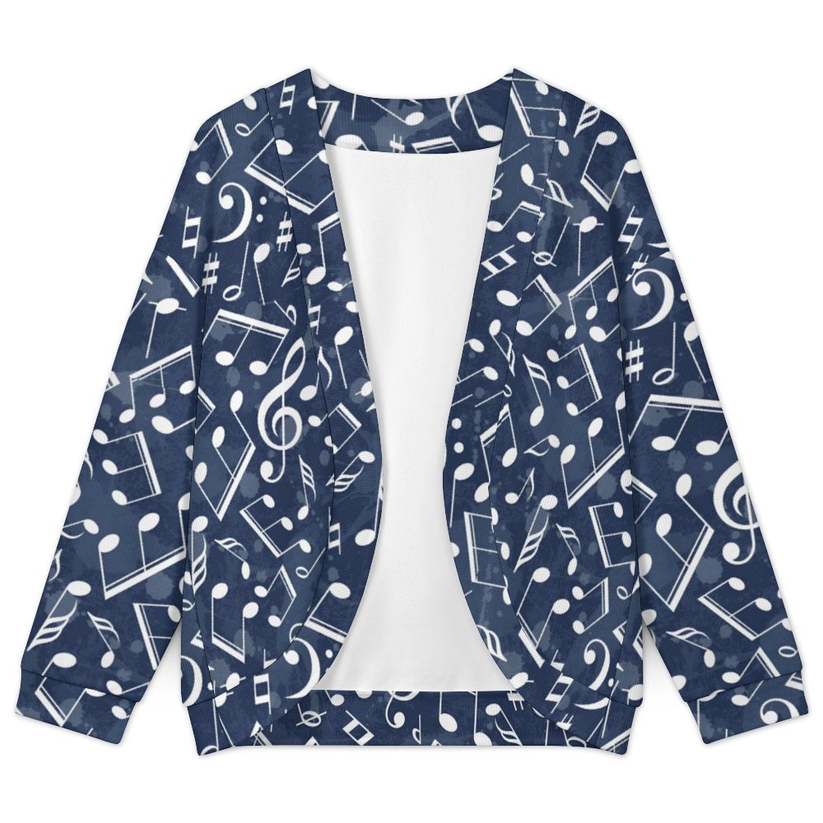 Music Blue Women's Drop Shoulder Cardigan