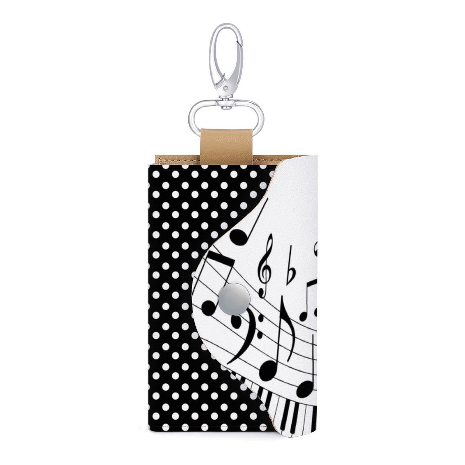 Music Dot Pattern Leather Key Bag