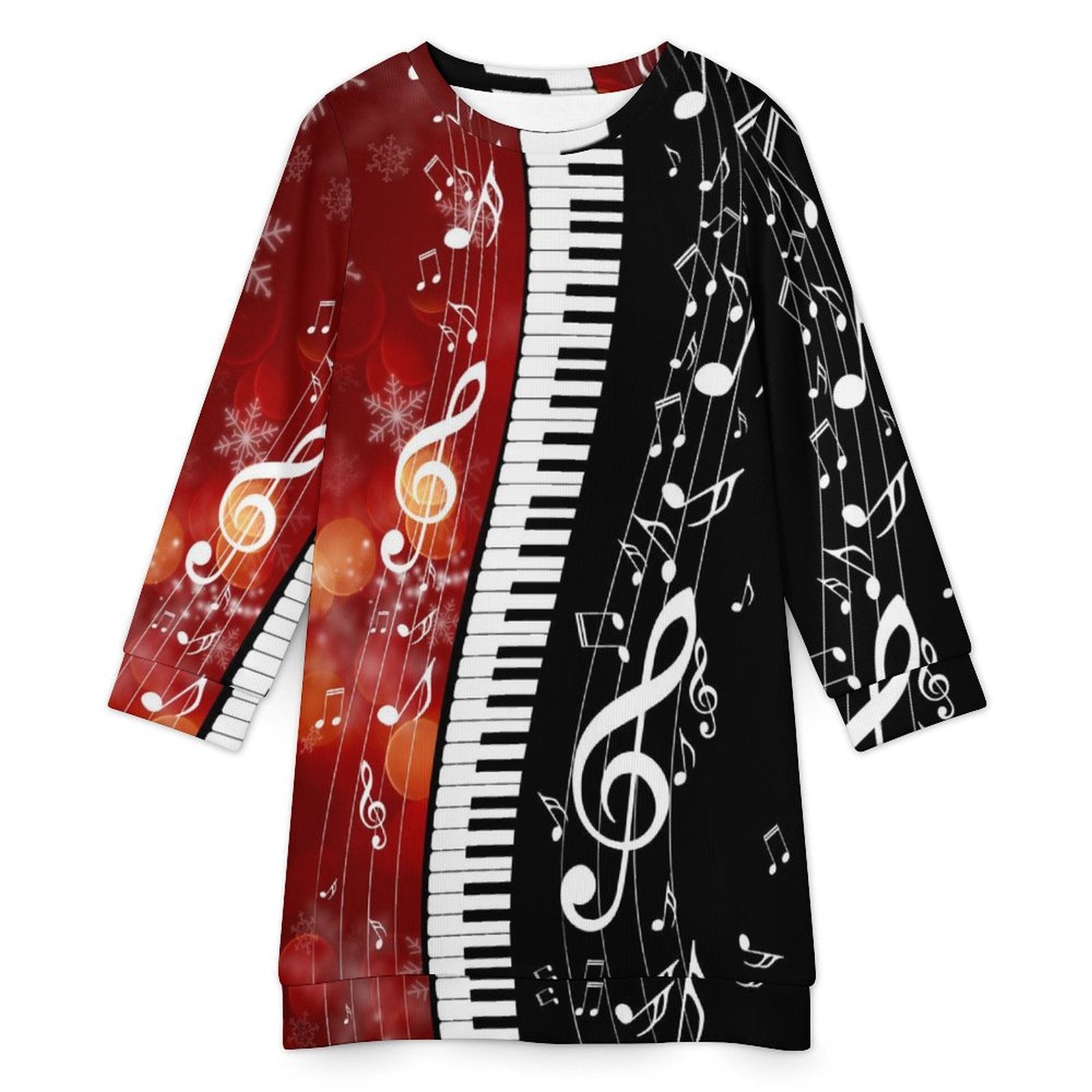 Red & Black Christmas Sweater Dress