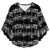 Elegant Music Women's Ruffled Sleeve Blouse