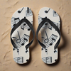 Big Music Notes Flip Flops (Unisex)