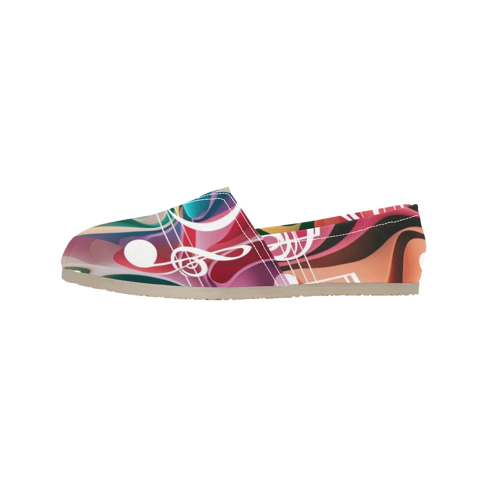 Vivid Music Women's Canvas Slip-On Shoes
