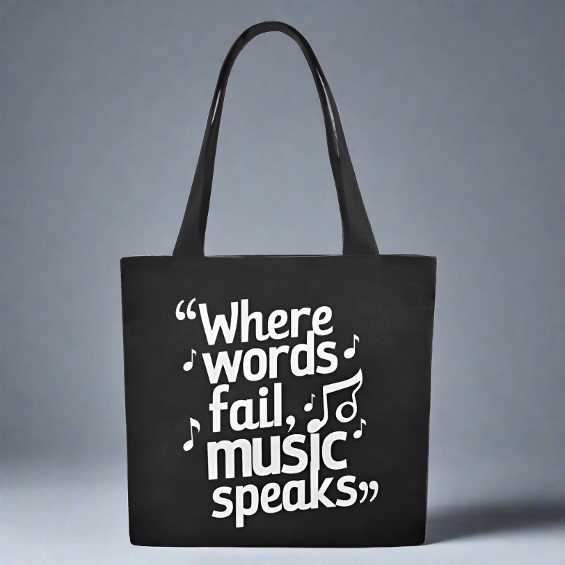 Music Speaks Canvas Tote Bag