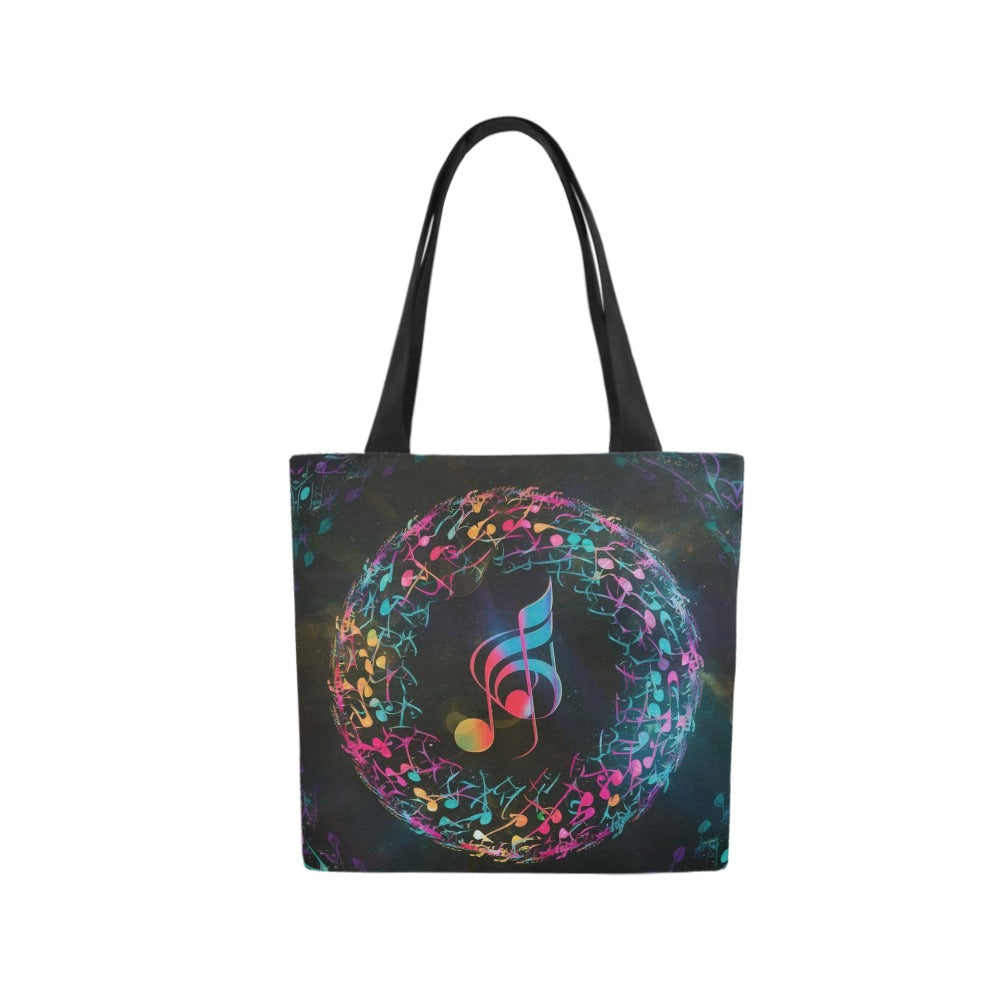 Music Circle Canvas Tote Bag