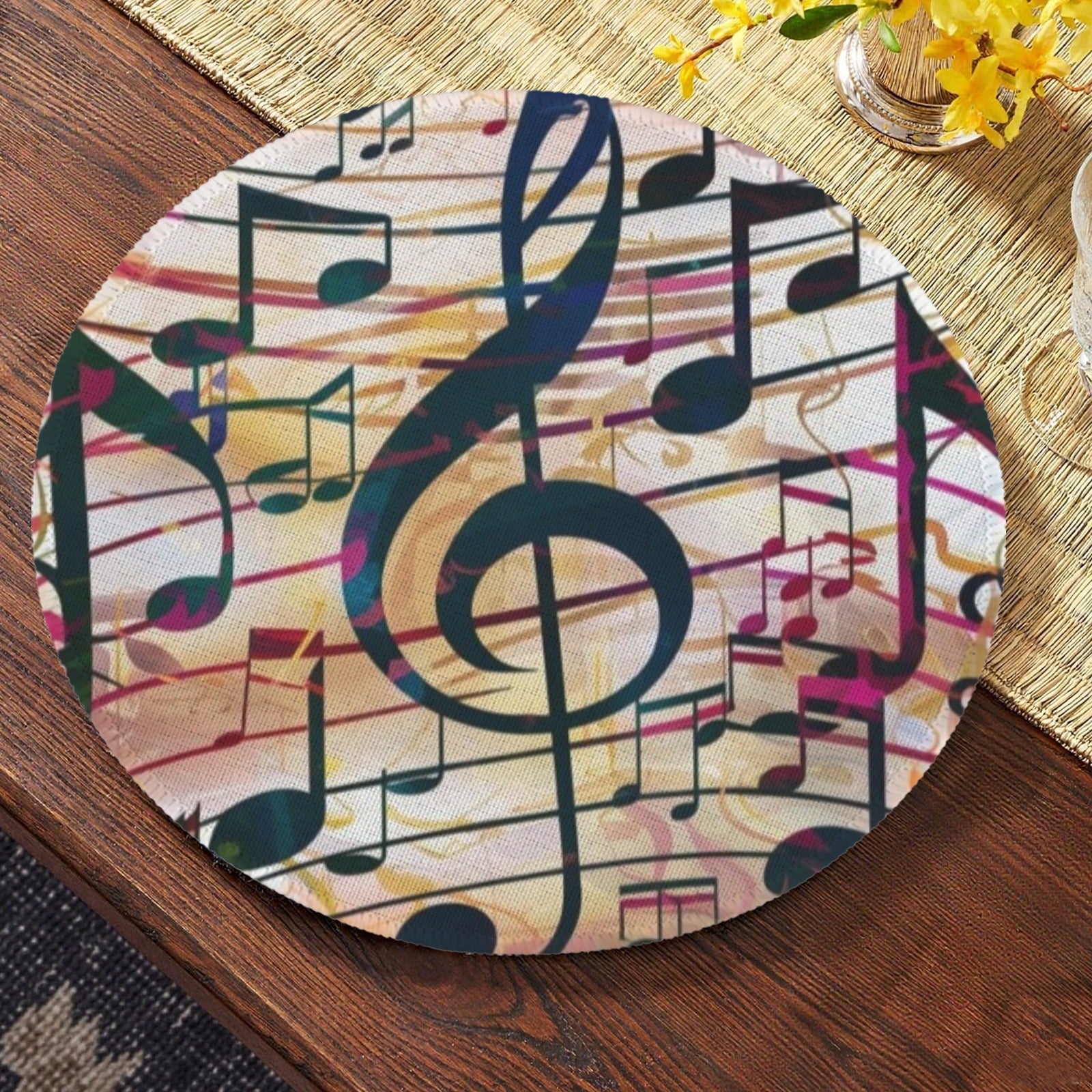 [USA Only] Treble Clef Round Placemat
